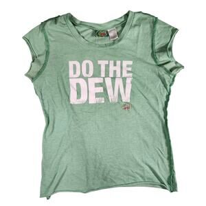 Pepsi Mountain Dew Retro 2007 Green Do the Dew Distressed Lightweight Tee